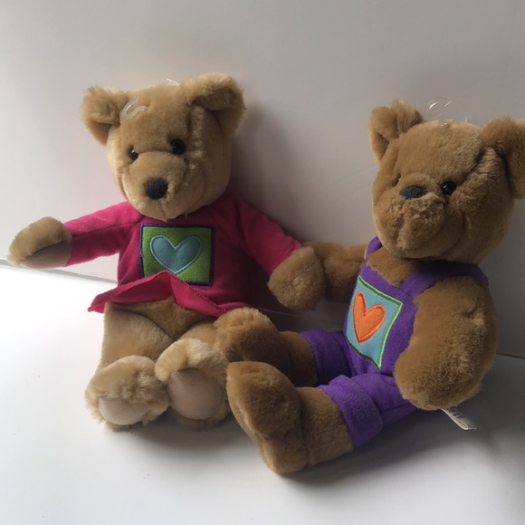 VTG Hallmark Card 10” Duo Plush Bears - Picture 1 of 12